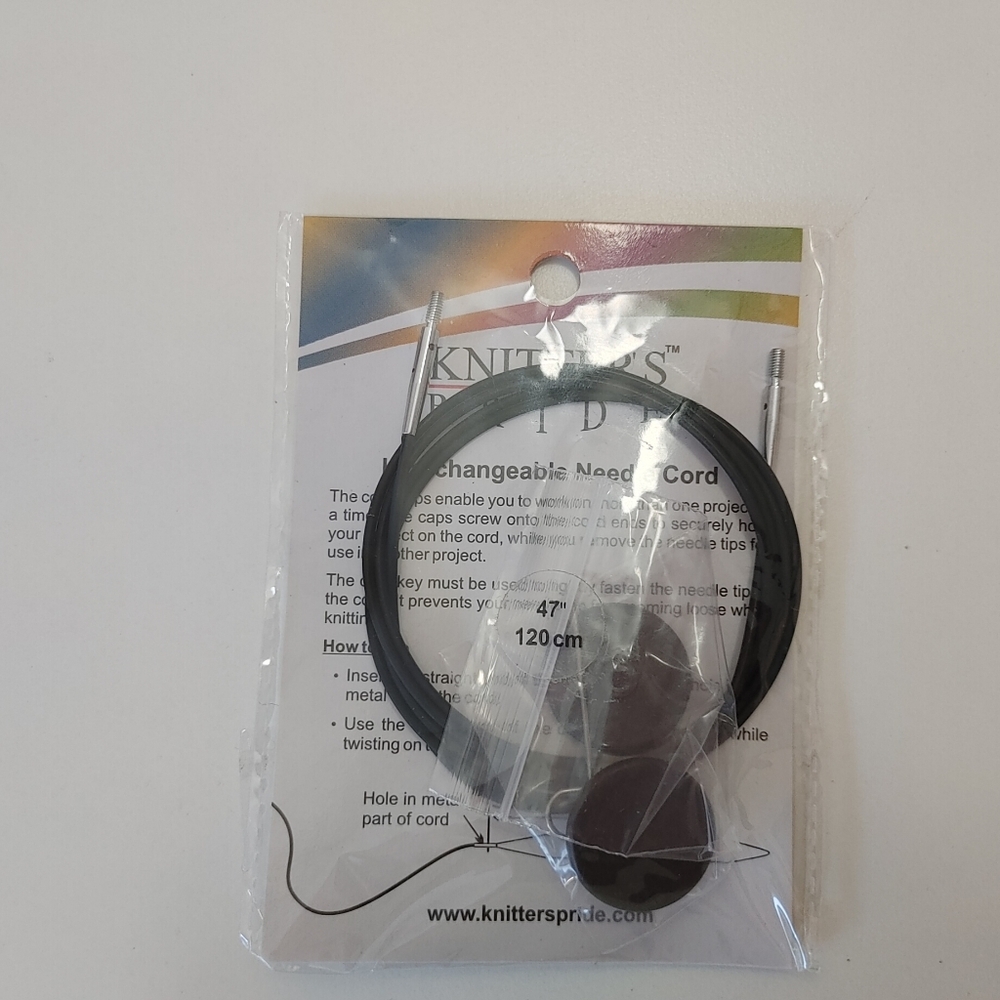 Free Knitters Pride Interchangeable Needle Cord 47" - Black